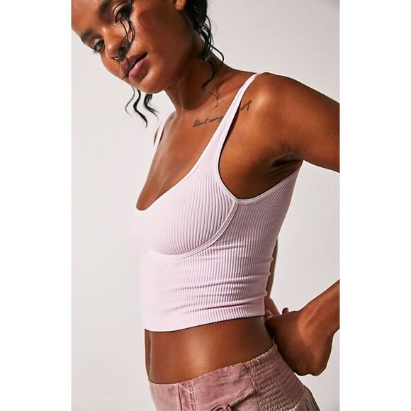 Free People XS The Meg Seamless Crop Top pink - Picture 2 of 6